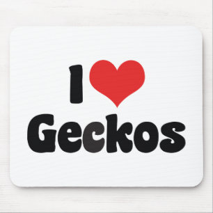 I Love Heart Geckos Mouse Pad