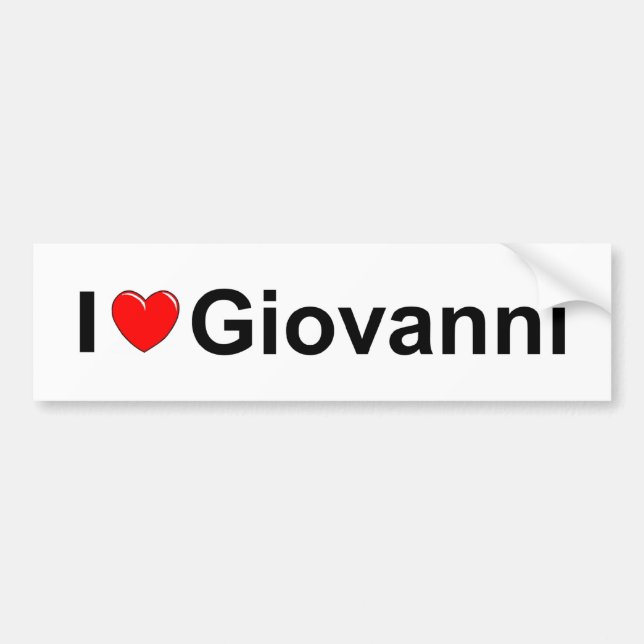 I Love (Heart) Giovanni Bumper Sticker (Front)