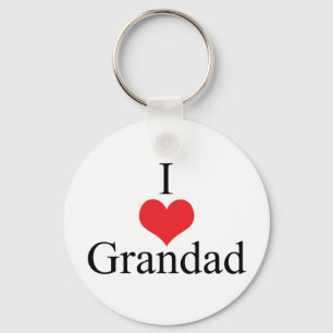 I Love (Heart) Grandad Keychain