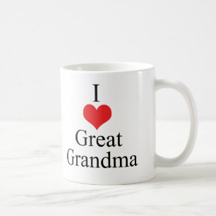 I Love (Heart) Great Grandma Coffee Mug
