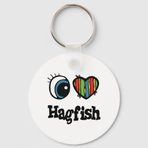 I Love (Heart) Hagfish Keychain
