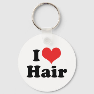 I Love Heart Hair - Hair Stylist Barber Keychain