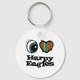 I Love (Heart) Harpy eagles Keychain