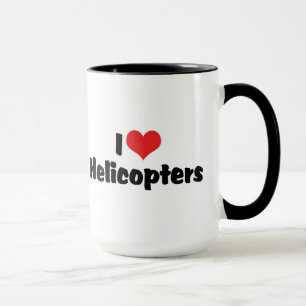 I Love Heart Helicopters Mug