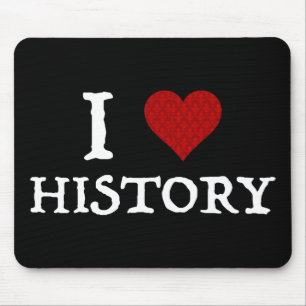 I Love (Heart) History Mouse Pad