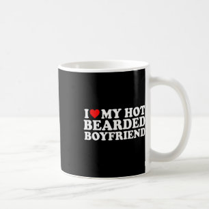 I Love Heart Hot Bearded Boyfriend Simple Cute Fun Coffee Mug