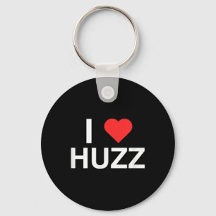 I Love (heart) Huzz Funny Gen Z Novelty Meme Colle Keychain