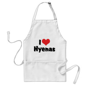 I Love Heart Hyenas Standard Apron
