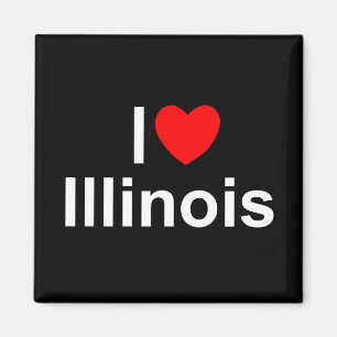 I Love (Heart) Illinois Magnet