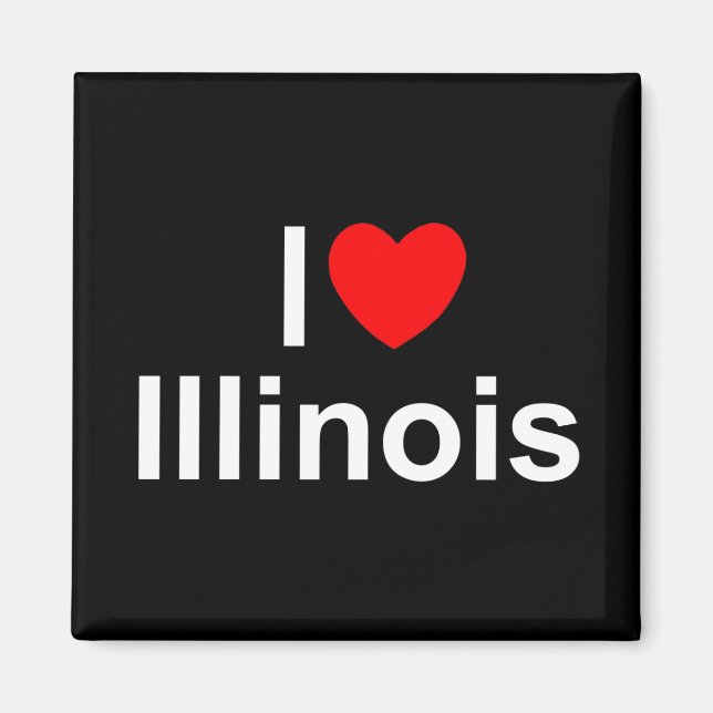 I Love (Heart) Illinois Magnet (Front)