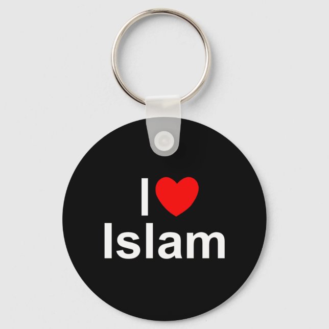 I Love (Heart) Islam Keychain (Front)