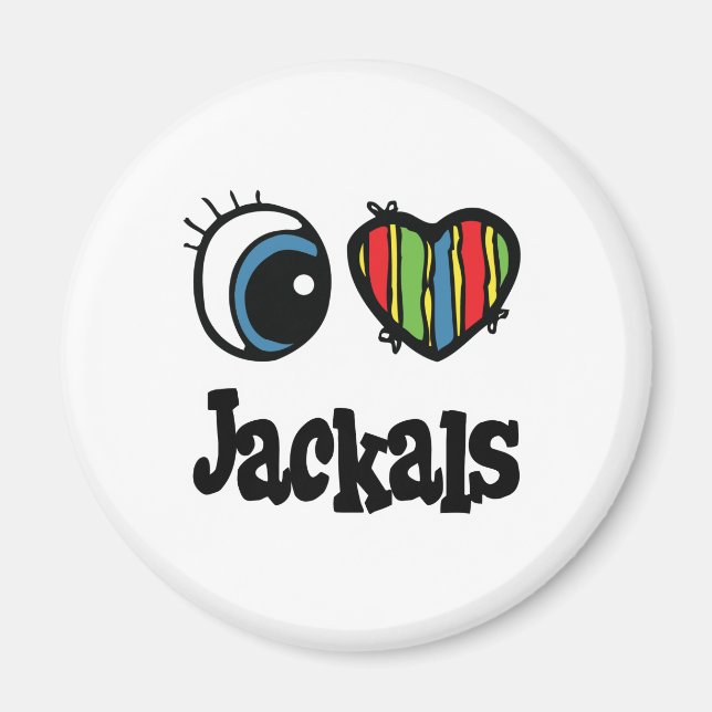 I Love (Heart) Jackals Magnet (Front)