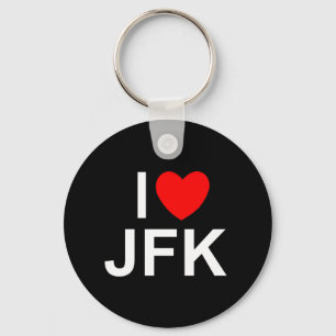 I Love (Heart) JFK Keychain
