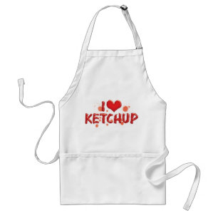 I Love Heart Ketchup - Catsup Lover Standard Apron