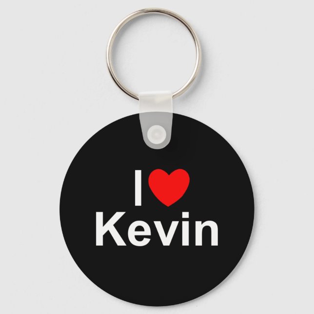 I Love (Heart) Kevin Keychain (Front)