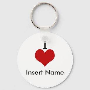 I Love (heart) Keychain
