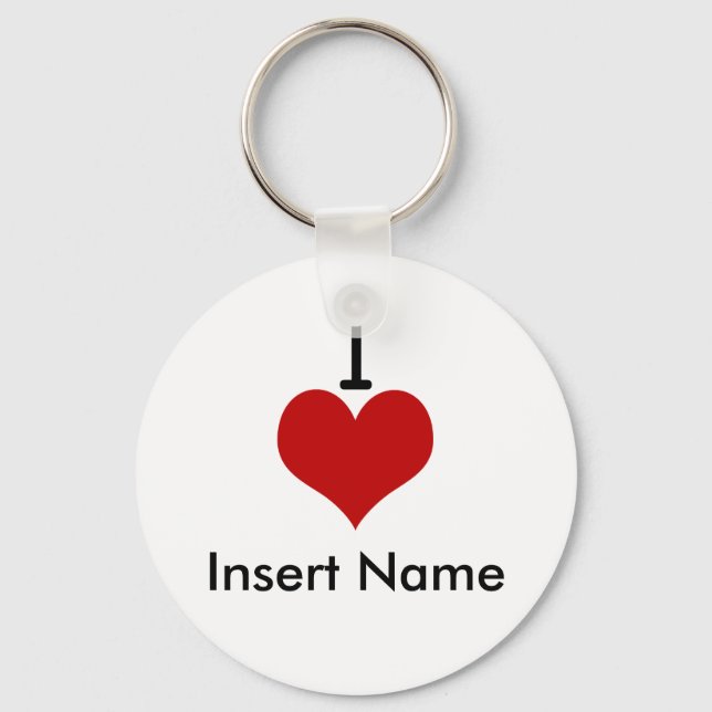 I Love (heart) Keychain (Front)