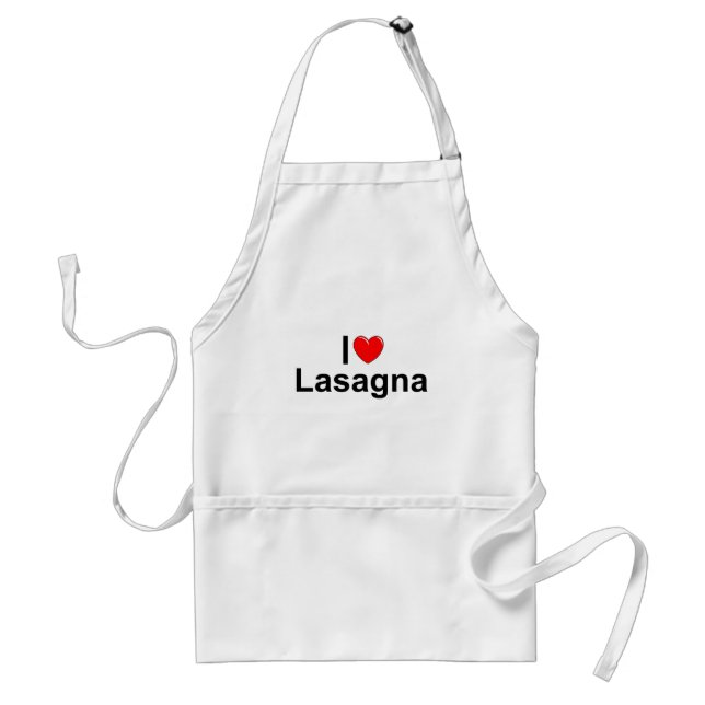 I Love (Heart) Lasagna Standard Apron (Front)