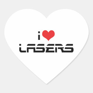 I Love Heart Lasers - Science & Technology Lovers Sticker
