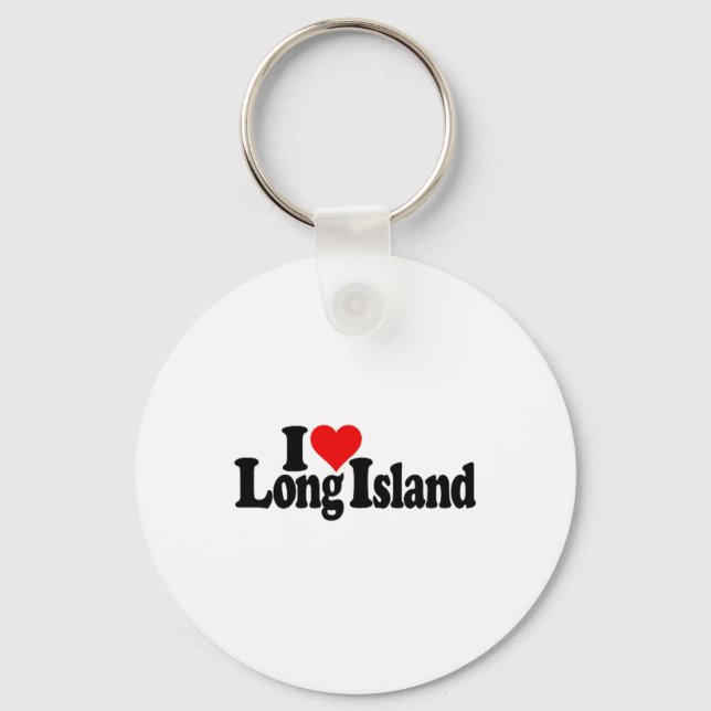I Love Heart Long Island _1  Keychain (Front)
