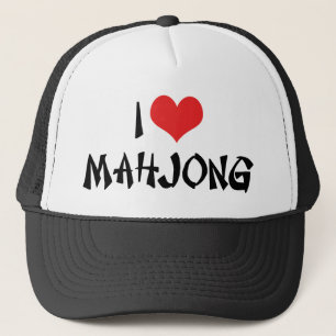 I Love Heart Mahjong - Mah Jong Lover Trucker Hat