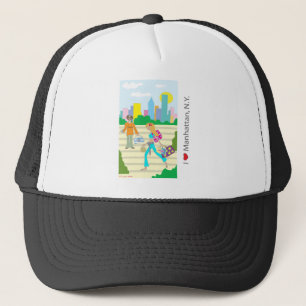 I love (heart) Manhattan, NY Trucker Hat