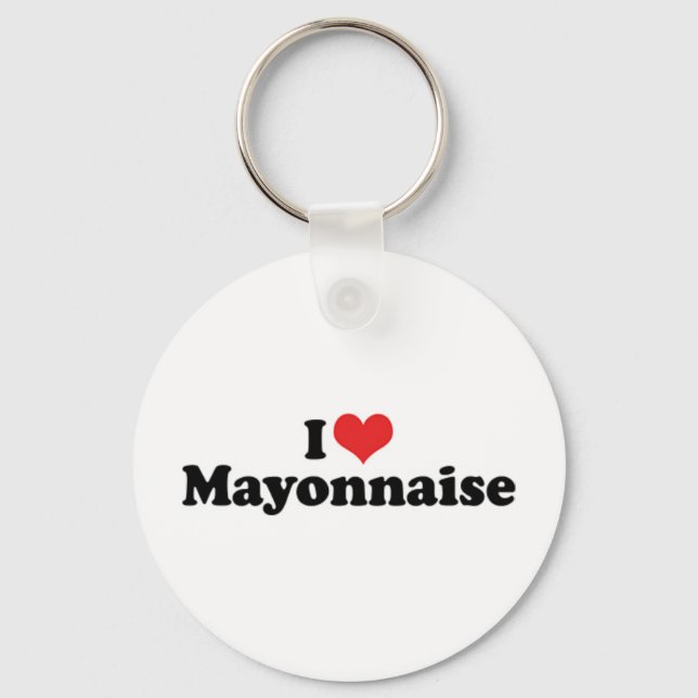 I Love Heart Mayo - Mayonnaise Lover Keychain (Front)