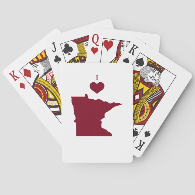 I Love (Heart) Minnesota Playing Cards (Back)
