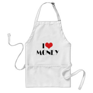 I Love Heart Money - Business Entrepreneur Standard Apron