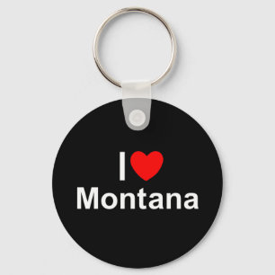 I Love (Heart) Montana Keychain