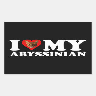I Love (Heart) My Abyssinian Sticker