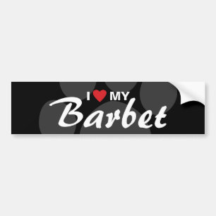 I Love (Heart) My Barbet Bumper Sticker