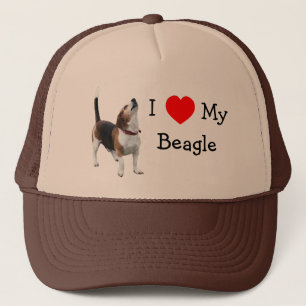 I Love Heart My Beagle Cute Dog Hat
