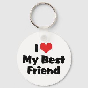I Love Heart My Best Friend - BFF Keychain