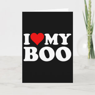 I Love Heart My Boo Bybe Bye Boyfriend Girlfriend  Card