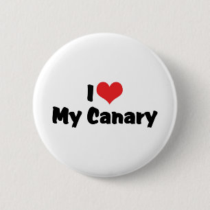 I Love Heart My Canary - Bird Lover 2 Inch Round Button