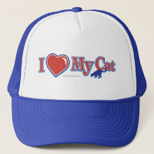 I Love Heart My Cat Trucker Hat