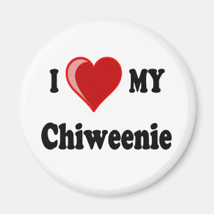 I Love (Heart) My Chiweenie Dog Magnet