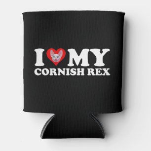 I Love (Heart) My Cornish Rex Can Cooler