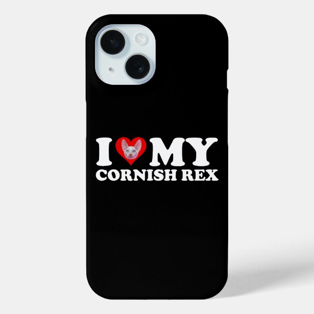 I Love (Heart) My Cornish Rex Case-Mate iPhone Case (Back)