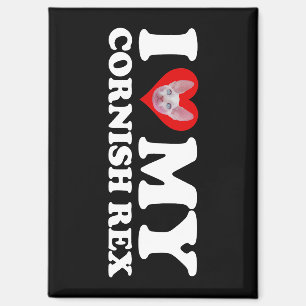 I Love (Heart) My Cornish Rex Magnet