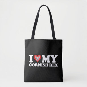 I Love (Heart) My Cornish Rex Tote Bag