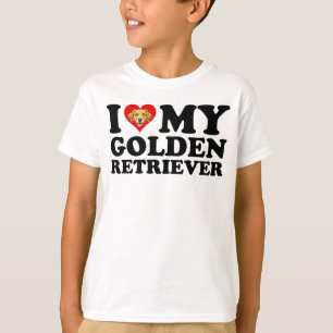 I Love (Heart) My Golden Retriever T-Shirt