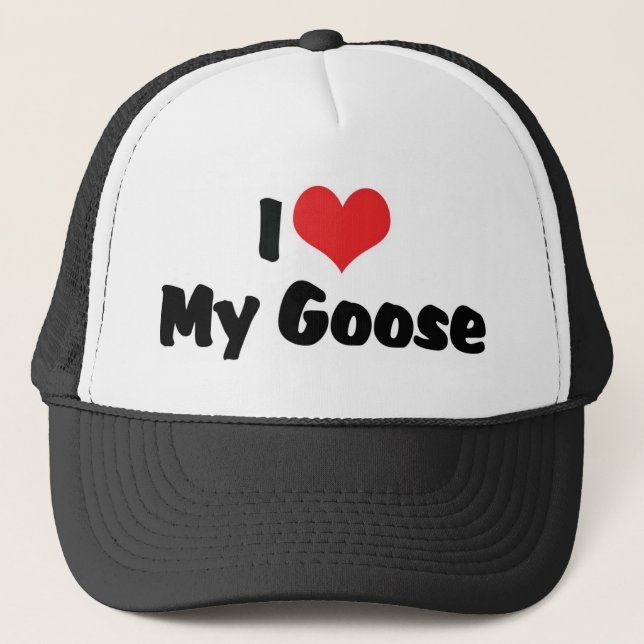 I Love Heart My Goose - Bird Lover Trucker Hat (Front)