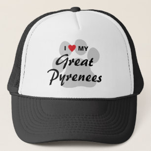 I Love (Heart) My Great Pyrenees Trucker Hat