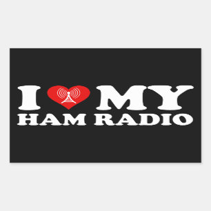 I Love (Heart) My Ham Radio Sticker