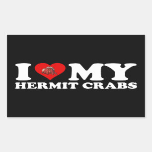 I Love (Heart) My Hermit Crabs Sticker