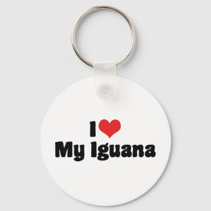 I Love Heart My Iguana - Lizard Lover Keychain