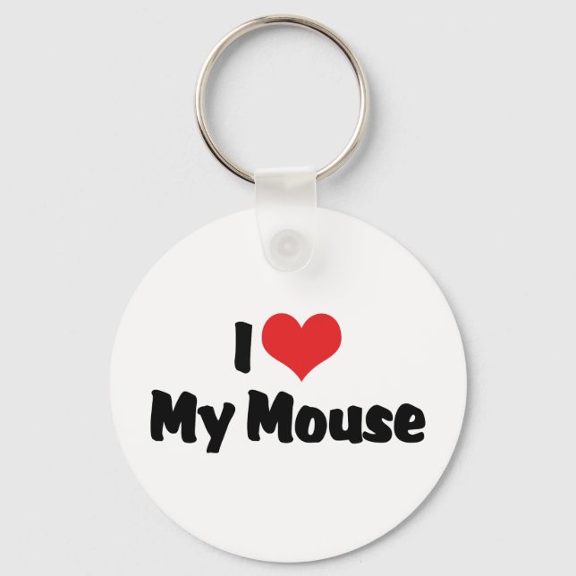 I Love Heart My Mouse Keychain (Front)