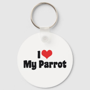 I Love Heart My Parrot - Bird Lover Keychain